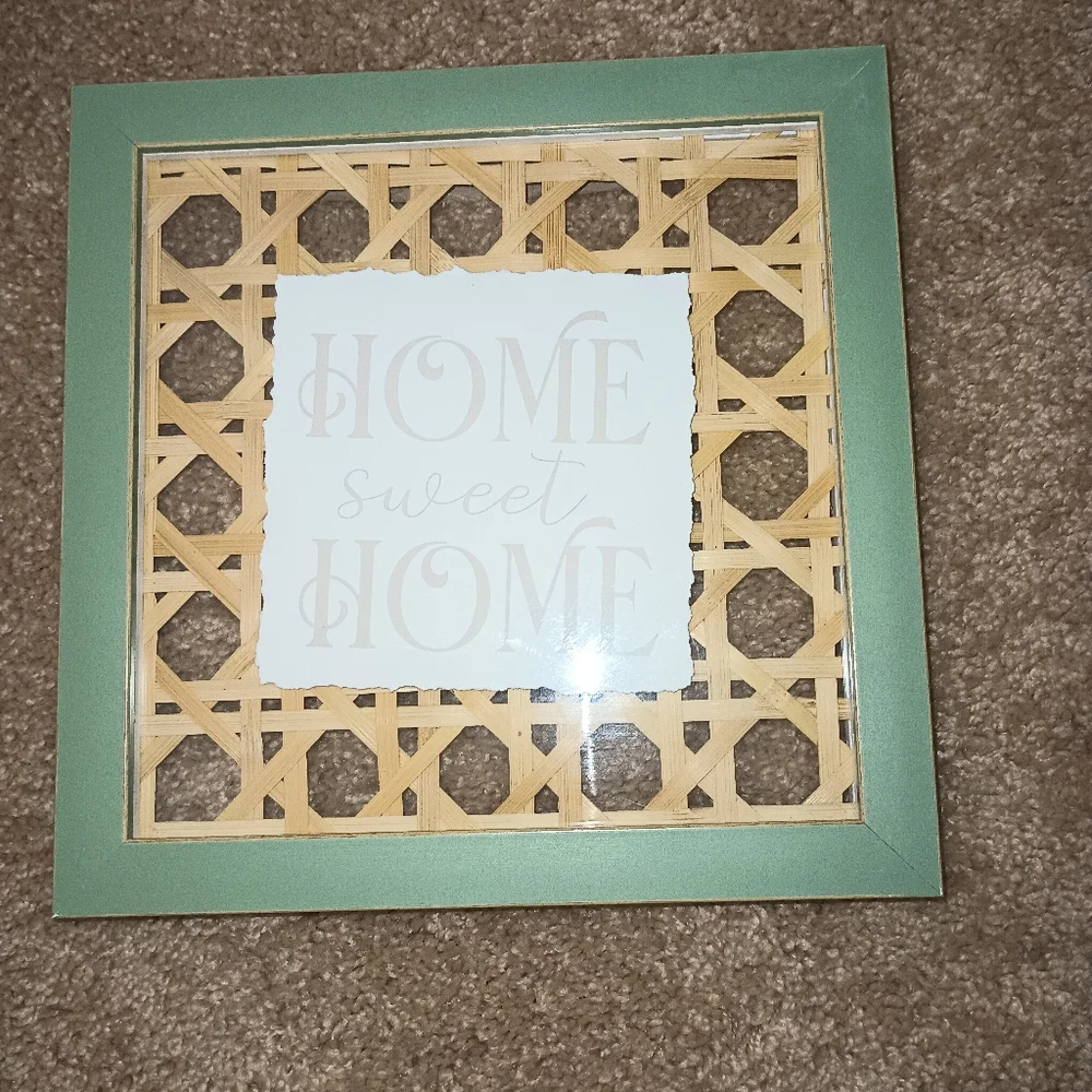 Green‎ and Natural Woven Wall Art